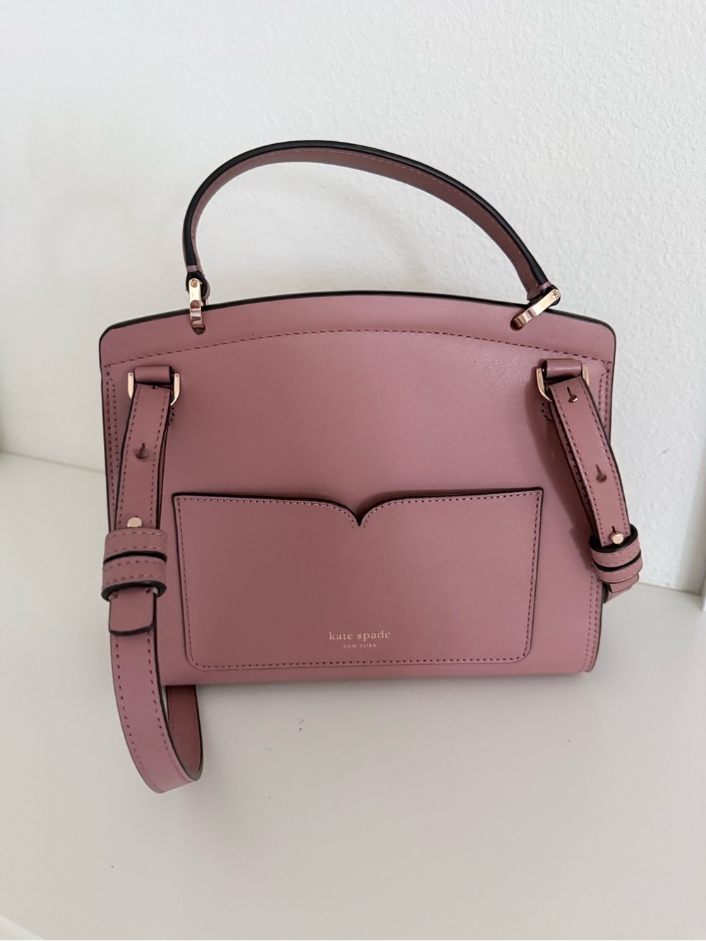 Kate Spade Mauve Pebbled Leather Top-Handle Crossbody - Picture 4 of 7